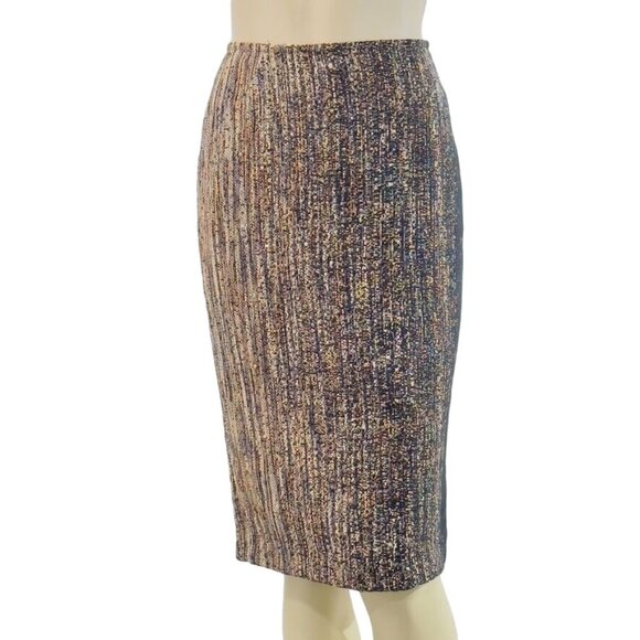 LAFAYETTE 148 New York Women's Multicolor Textured Pencil Skirt Size 8 - Picture 12 of 13
